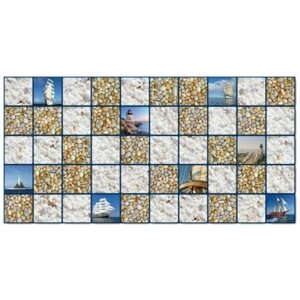 Панель ПВХ "Море" мозайка 955х480 в количестве 10 штук (4,58м2)