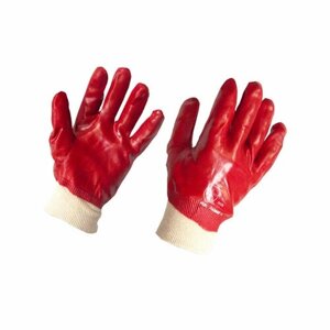 Перчатки МБС c резиновым покрытием, красные