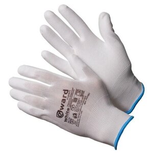 Перчатки нейлоновые защитные Gward White размер 8(M), 12 пар/уп.