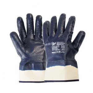 Перчатки Рабочие Защитные (ГОСТ) с полным нитриловым покрытием для автослесаря, автомеханика, маслобензостойкие