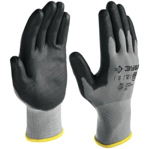 Перчатки с полиуретановым покрытием ЗУБР точная работа, тонкое покрытие для точных работ, размер S (11275-S_z01)