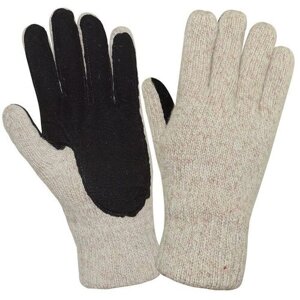 Перчатки защитные шерстяные Айсер, утепленные со спилковыми накладками, размер 11 (XXL), 1 пара