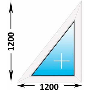 Пластиковое окно Veka WHS треугольное глухое правое 1200x1200 (ширина Х высота) (1200Х1200)