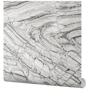 Пленка самоклеющаяся "Мрамор серый" рисунок камня для мебели и декора, 64x270 см (Арт. 64-246)