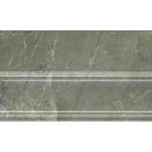 Плинтус керамический Kerama Marazzi Кантата серый глянцевый 25x15 см, в упак 13 штук