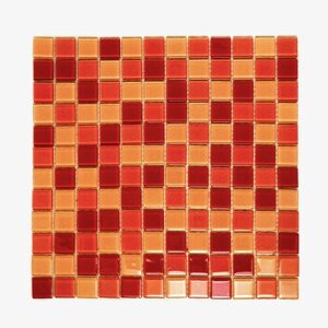 Плитка мозаика MIRO (серия Barium №13), стеклянная плитка мозаика для ванной комнаты, для душевой, для фартука на кухне, 12 шт.