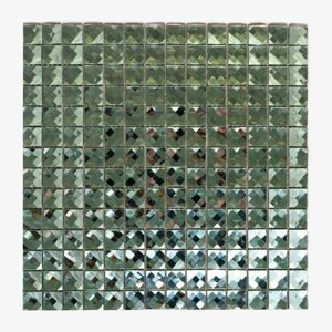 Плитка мозаика MIRO (серия Beryllium №21), стеклянная плитка мозаика для ванной комнаты, для душевой, для фартука на кухне, 22 шт.
