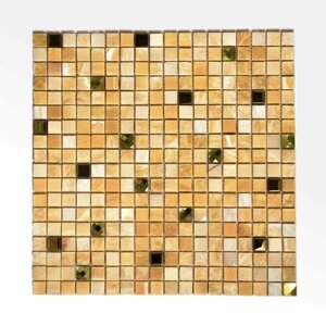 Плитка мозаика MIRO (серия Californium №129), каменная плитка мозаика для ванной комнаты и кухни, для душевой, для фартука на кухне, 12 шт.