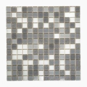 Плитка мозаика MIRO (серия Einsteinium №310), стеклянная плитка мозаика для ванной комнаты, для душевой, для фартука на кухне, 11 шт.
