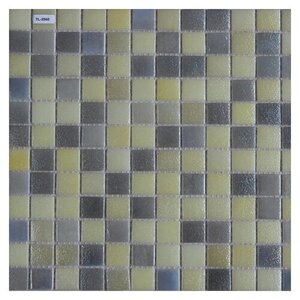 Плитка стеклянная мозаика ZETOGLASS TL-2560 317х317х4,5 мм (чип 25х25 мм) на сетке / Плитка в ванную / Плитка на фартук
