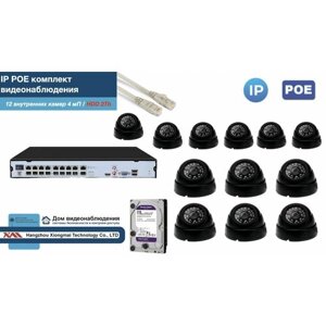 Полный IP POE комплект видеонаблюдения на 12 камер (KIT12IPPOE300B4MP-2-HDD2Tb)