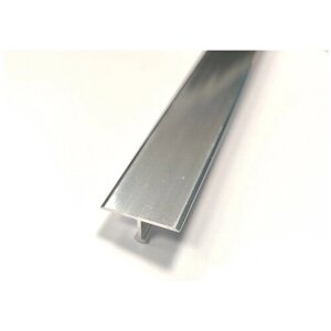 Порожек Т-образный алюминиевый гибкий для напольных покрытий, ширина 13мм, длина (комплект 900 мм + 1800 мм) ПТ-13 (Анод серебро глянец)