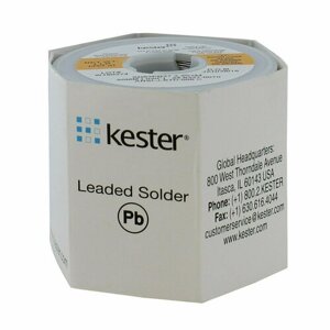 Припой профессиональный 1.5 mm США Kester Leaded Solder Pb 450 гр.