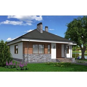 Проект - Проект одноэтажного дома с террасой Rg5280