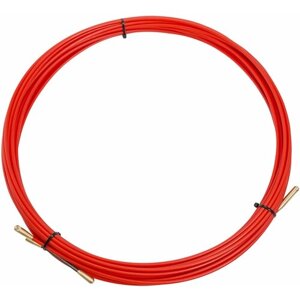 Протяжка для кабеля, мини УЗК в бухте 15 м, стеклопруток d3,5 мм, красная REXANT