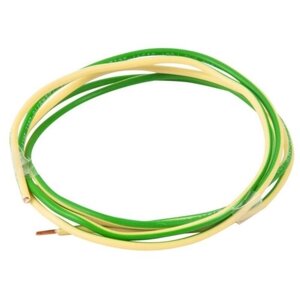 Провод однопроволочный ПУВ ПВ1 1х10 желто-зеленый (смотка из 6 м)