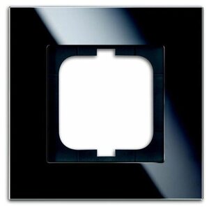 Рамка 1-постовая ABB CARAT, чёрное стекло 1721-825