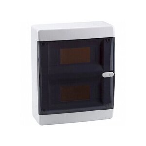 Распределительный шкаф OptiBox P, 18 мод, IP41, навесной, пластик, прозрачная черная дверь | код. 145777 | КЭАЗ (8шт. в упак.)
