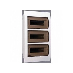 Распределительный шкаф ЩРВ-П 36 мод, IP41, встраиваемый, пластик, белая дверь, с клеммами | код. 31007DEK | DEKraft (9шт. в упак.)