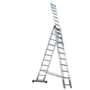 РемоКолор Лестница трехсекционная РемоКолор универсальная, алюминиевая, 10 ступеней 63-3-010