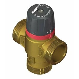 ROMMER Термостатический смесительный клапан для систем отопления и ГВС 3/4" НР 35-60°С KV 1,6 (боковое смешивание)
