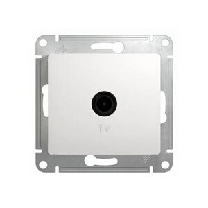 Розетка TV GLOSSA, одиночная, белый | код. GSL000191 | Schneider Electric (6шт. в упак.)