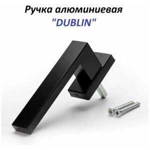 Ручка оконная Internika DUBLIN 35 мм, алюминиевая, 2 винта, черный матовый RAL9005M