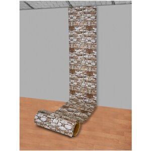 Самоклеящаяся ПВХ 3D-панель для стен в рулоне LAKO DECOR, Каменная кладка 17, 70x600см, толщина 6мм