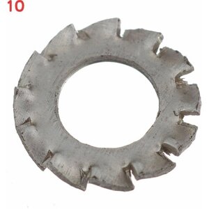 Шайба стопорная нержавеющая сталь 4x8 мм DIN 6798А (10 шт.) (10 шт.)