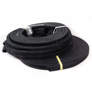 Шнур резиновый уплотнительный черный монолитный жесткий прямоугольный размер 10х10 мм длина 2,5 метра