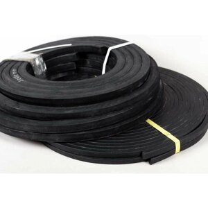 Шнур резиновый уплотнительный черный монолитный жесткий прямоугольный размер 8х18 мм длина 2,5 метра