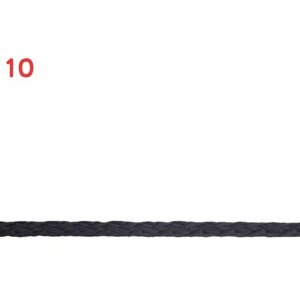 Шнур вязаный полипропиленовый 8 прядей черный d3 мм (10 шт.)