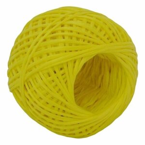 Шпагат из полипропилена Kraftcom, 3мм х 50м (4шт), цвет - желтый / веревка для белья, для подвязки растений, веревка для хозяйственных работ