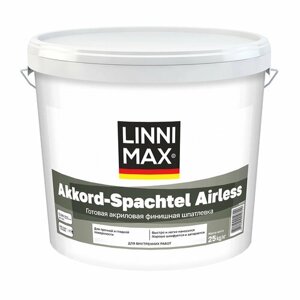 Шпатлевка финишная Linnimax Akkord-Spachtel Airless, акриловая, 25 кг