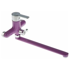 Смеситель для ванны Accoona A7167S, однорычажный, с длинным изливом, 30 см, фиолетовый