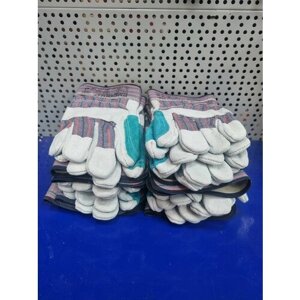 Спилковые комбинированные перчатки с усилением 11 пар