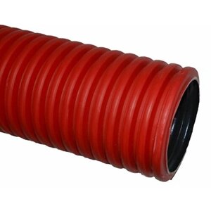 СТС гофра красная SN6 для кабельной канализации D=110мм (50м) / СТС труба двухстенная SN6 для кабельной канализации D=110мм (50м) красная