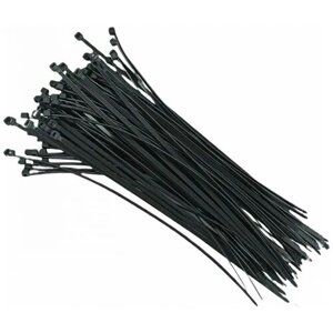 Стяжки кабельные нейлоновые VertexTools 3X200 черные 100 шт