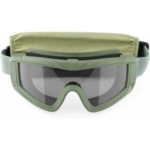 Тактические очки-маска с 3 стеклами - защита от осколков/поликарбонат