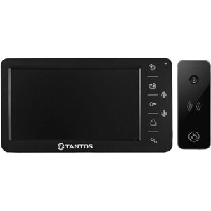Tantos Amelie SD (черный) и iPanel 2+черная) (комплект многофункционального домофона 7" и вызывной панелью с широким углом обзора)