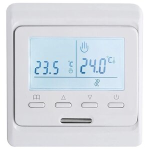 Терморегулятор для теплого пола с ЖК-дисплеем BixtonHeat WiFi White / Термостат RTC для обогревателей, электро-котлов, инфракрасного отопления
