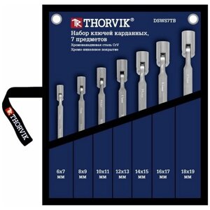 Thorvik DSWS7TB Набор ключей гаечных карданных в сумке, 6-19 мм, 7 предметов
