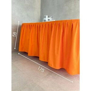 Тканевый экран под ванну 175х58, цвет оранжевый