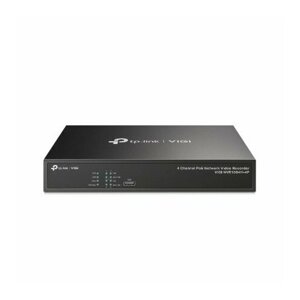 TP-Link Видеорегистратор VIGI NVR1004H-4P 4-канальный сетевой видеорегистратор с поддержкой PoE+