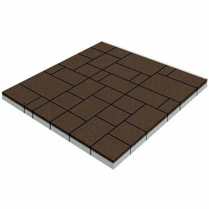 Тротуарная плитка SteinRus Инсбрук Альпен (в упаковке 13,2 м2), 60 мм, коричневый, гладкая