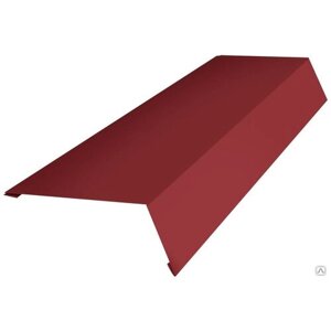 Угол наружный, торцевая планка, наличник оконный металлический 60*100*1250мм, штук 5, цвет красный RAL 3005 Югсталь