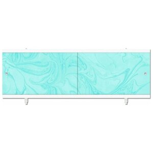 Ультралегкий экран под ванну 1,50м Бирюзовый пластиковая рама
