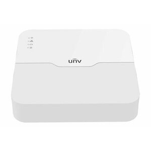 Uniview Видеорегистратор IP 4-х канальный 4K с 4 PoE портами; Входящий поток на запись до 64Мбит/с; Поддерживаемые форматы сжатия: Ultra 265/H. 265/H.