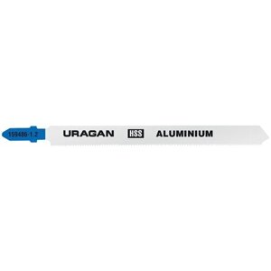URAGAN T318A, T-хвост, по металлу, HSS, шаг 1.2 мм, 106 мм, 2 шт, полотна для лобзика (159486-1.2)