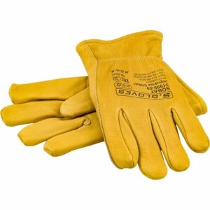 Утепленные кожаные перчатки из лицевой кожи S. GLOVES SOBAT размер 09 31999-09